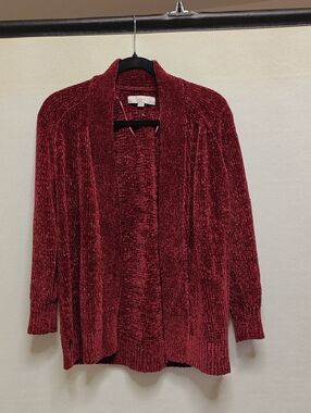 NWOT Loft Oversized Small Open Cardigan, Rich Burgundy And Buttery Soft